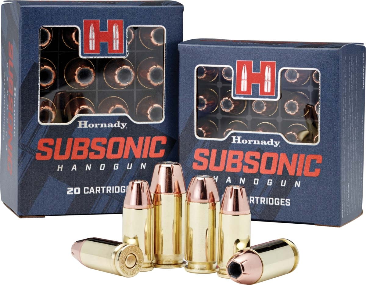 Hornady Subsonic Handgun .40 S&W 180 grain eXtreme Terminal Performance Brass Cased Centerfire Pistol Ammunition
