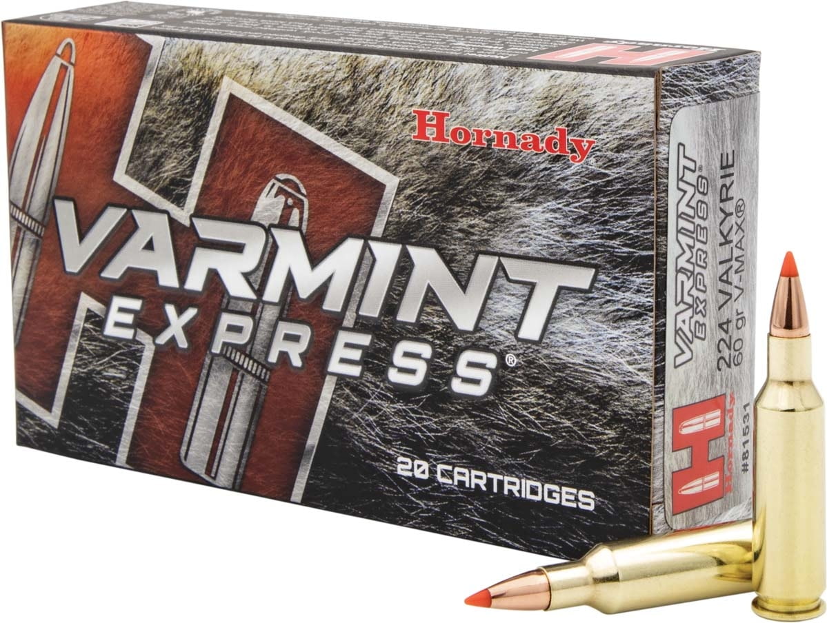 Hornady Varmint Express .224 Valkyrie 60 grain V-Max Brass Cased Centerfire Rifle Ammunition
