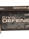 Liberty Ammunition Civil Defense .223 Remington 55 grain Fragmenting Hollow Point Centerfire Rifle Ammunition