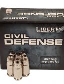 Liberty Ammunition Civil Defense .357 SIG 50 grain Hollow Point Centerfire Pistol Ammunition