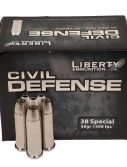 Liberty Ammunition Civil Defense .38 Special 50 grain Hollow Point Centerfire Pistol Ammunition