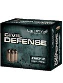 Liberty Ammunition Civil Defense .45 ACP +P 78 grain Hollow Point Brass Cased Centerfire Pistol Ammunition