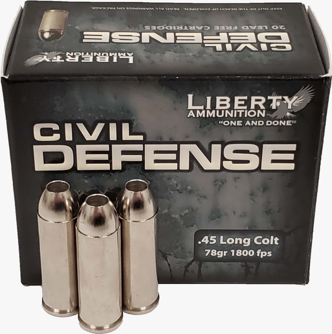 Liberty Ammunition Civil Defense .45 Long Colt 78 grain Hollow Point Centerfire Pistol Ammunition