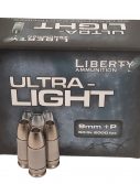 Liberty Ammunition Ultra-Lights 9mm +P 50 grain Hollow Point Centerfire Pistol Ammunition