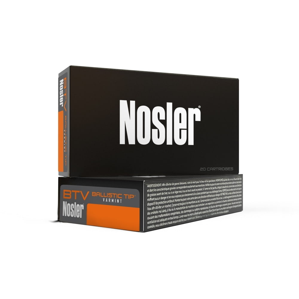 Nosler .223 Remington Ballistic Tip 40 grain Brass Cased Rifle Ammunition