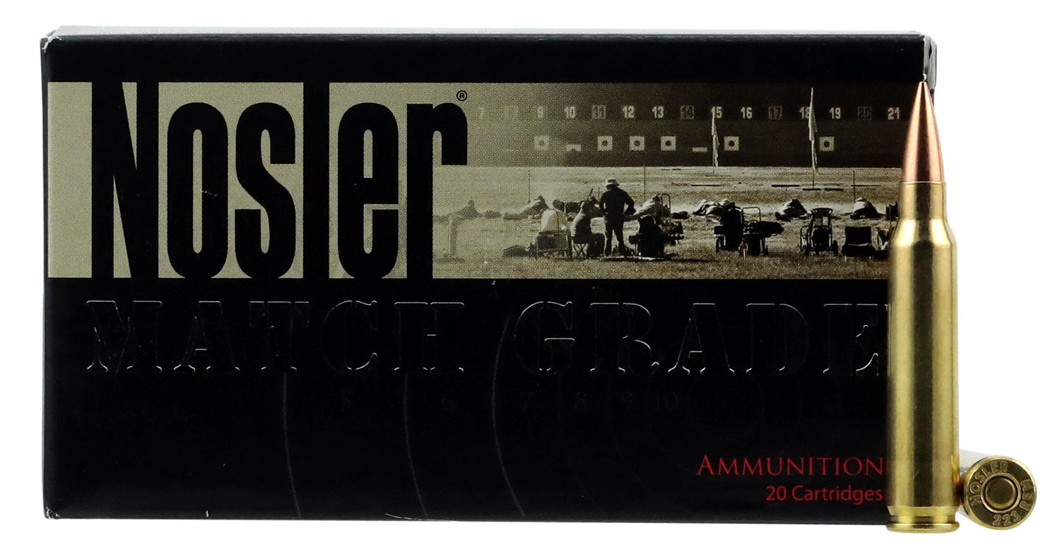 Nosler .223 Remington Round Nose Flat 70 grain Brass Cased Rifle Ammunition