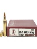 Nosler .257 Weatherby Magnum AccuBond 110 grain Brass Cased Rifle Ammunition