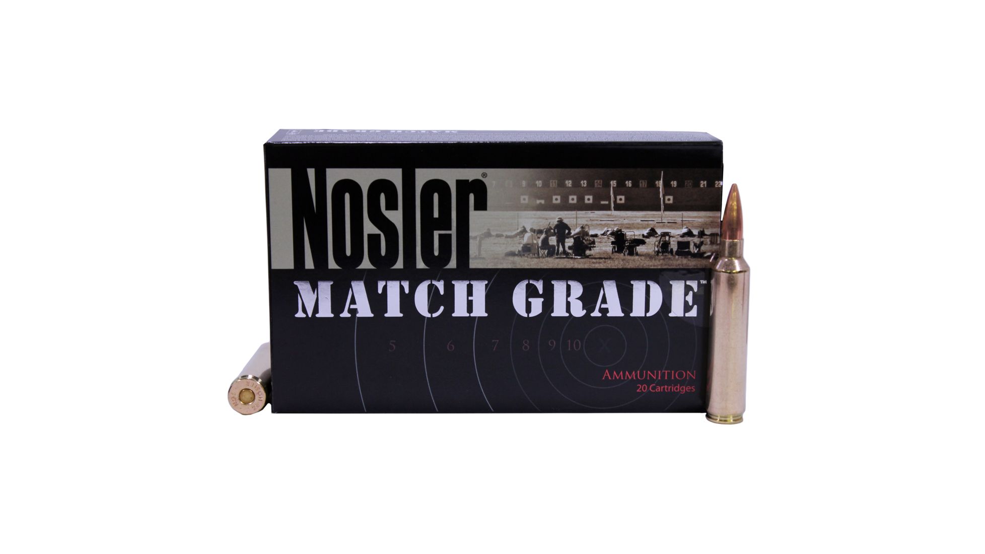 Nosler .28 Nosler Custom Competition 168 grain Brass Cased Rifle Ammunition