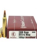 Nosler .300 Remington Ultra Magnum AccuBond 180 grain Brass Cased Rifle Ammunition