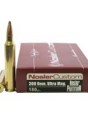Nosler .300 Remington Ultra Magnum Partition 180 grain Brass Cased Rifle Ammunition