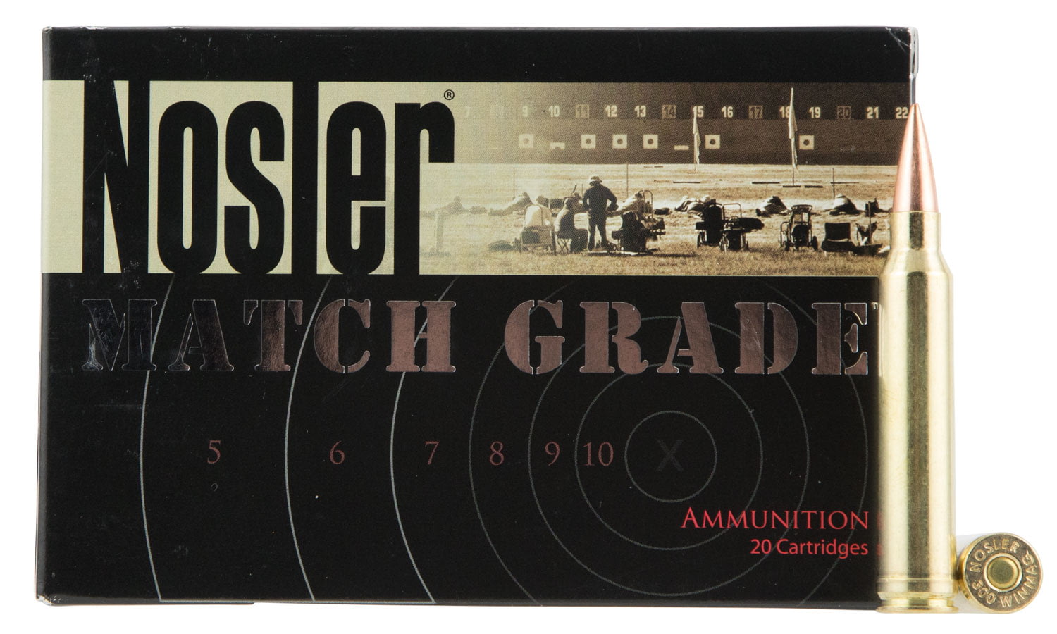 Nosler .300 Winchester Magnum Round Nose Flat 210 grain Brass Cased Rifle Ammunition