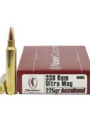 Nosler .338 Remington Ultra Magnum AccuBond 225 grain Brass Cased Rifle Ammunition