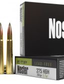 Nosler .375 H&H Magnum E-Tip 260 grain Brass Cased Rifle Ammunition