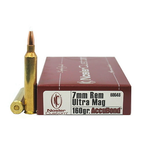 Nosler 7mm Remington Ultra Magnum AccuBond 160 grain Brass Cased Rifle Ammunition 3