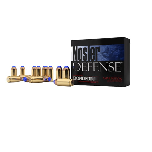 Nosler 9mm +P Bonded Tipped 124 grain Brass Cased Pistol Ammunition