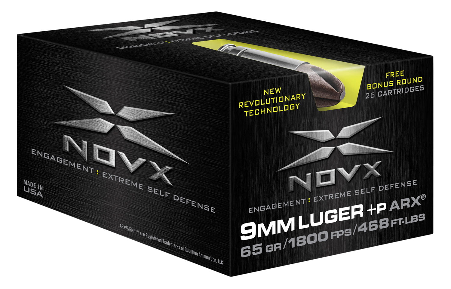 NovX 9ARXPSS260 Engagement Extreme Self-Defense 9mm Luger +P 65 Gr ARX 26 Bx/ 10