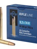 PPU Metric Rifle 9.3mmx74R 285 Grain Soft Point Rifle Ammunition