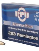 PPU PP223S Standard Rifle 223 Rem 55 Gr Soft Point (SP) 20 Bx/ 50 Cs
