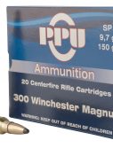 PPU PP3001 Standard Rifle 300 Win Mag 150 Gr Soft Point (SP) 20 Bx/ 10 Cs