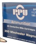 PPU PP3003 Standard Rifle 300 Win Mag 180 Gr Soft Point (SP) 20 Bx/ 10 Cs