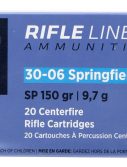 PPU PP30061 Standard Rifle 30-06 Springfield 150 Gr Soft Point (SP) 20 Bx/ 10 C