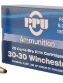 PPU PP30301 Standard Rifle 30-30 Win 150 Gr Flat Soft Point (FSP) 20 Bx/ 10 Cs