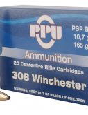 PPU PP3082 Standard Rifle 308 Win 165 Gr Pointed Soft Point Boat Tail (PSPBT) 2