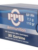 PPU PP30S Standard Rifle 30 Carbine 110 Gr Soft Point (SP) 50 Bx/ 10 Cs