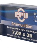 PPU PP76239S Metric Rifle 7.62x39mm 123 Gr Soft Point (SP) 20 Bx/ 50 Cs
