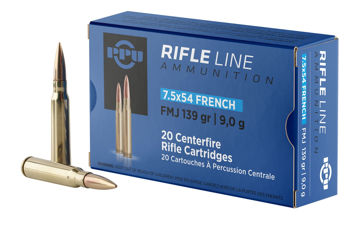 PPU PP7F Metric Rifle 7.5x54 French 139 Gr Full Metal Jacket (FMJ) 20 Bx/ 10 Cs