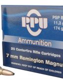 PPU PP7RM2 Standard Rifle 7mm Rem Mag 174 Gr Pointed Soft Point (PSP) 20 Bx/ 10