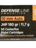 PPU PPD10 Defense 10mm Auto 180 Gr Jacketed Hollow Point (JHP) 50 Bx/ 10 Cs