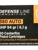 PPU PPD380A Defense 380 ACP 94 Gr Jacketed Hollow Point (JHP) 50 Bx/ 20 Cs