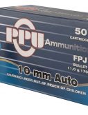 PPU PPH10F Handgun 10mm Auto 170 Gr Flat Point Jacketed (FPJ) 50 Bx/ 10 Cs