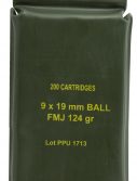 PPU PPNPBP Mil-Spec 9mm NATO 124 Gr Full Metal Jacket (FMJ) 200 Bx/ 6 Cs PPN9BP