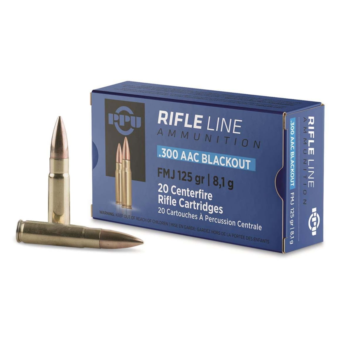 Ppu Ammo .300 Aac Blackout 125gr. Fmj 20-pack