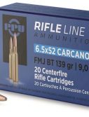 Ppu Ammo 6.5x52 Carcano 139gr. Fmj 20-pack