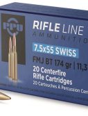 Ppu Ammo 7.5x55 Swiss 174gr. Fmj 20-pack