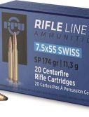 Ppu Ammo 7.5x55 Swiss 174gr. Jsp 20-pack