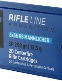 Ppu Ammo 8x56r Mannlicher 208gr. Jsp 20-pack