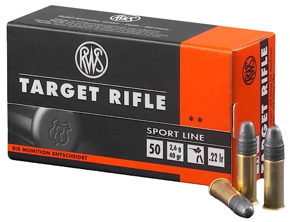 RWS/Umarex 2132478 Target Rifle 22 LR 40 Gr Lead Round Nose (LRN) 50 Bx/ 100 Cs