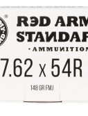 Red Army Standard 7.62x54mmR 148 Gr Full Metal Jacket 20 Bx/ 5 AM3093