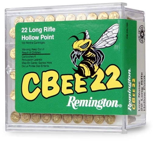 Remington CBee 22 .22 Long Rifle 33 Grain Truncated Hollow Point Brass Cased Rimfire Ammunition