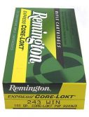 Remington Core-Lokt .243 Winchester 100 Grain Core-Lokt Pointed Soft Point Centerfire Rifle Ammunition
