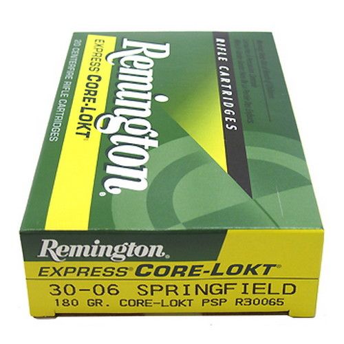 Remington Core-Lokt .30-06 Springfield 180 Grain Core-Lokt Pointed Soft Point Centerfire Rifle Ammunition