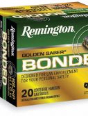 Remington Golden Saber Bonded 9mm Luger 147 Grain Bonded Jacketed Hollow Point Centerfire Pistol Ammunition