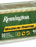 Remington Magnum Rimfire .22 Winchester Magnum Rimfire 40 Grain Jacketed Hollow Point Brass Cased Rimfire Ammunition