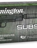 Remington Subsonic .45 ACP 230 Grain Flat Nose Enclosed Base Centerfire Pistol Ammunition