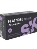 SK Flatnose Target .22 Long Rifle 40 grain Lead Round Nose Brass Cased Rimfire Ammunition