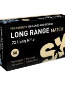 SK Long Range Match .22 Long Rifle 40 grain Lead Round Nose Brass Cased Rimfire Ammunition